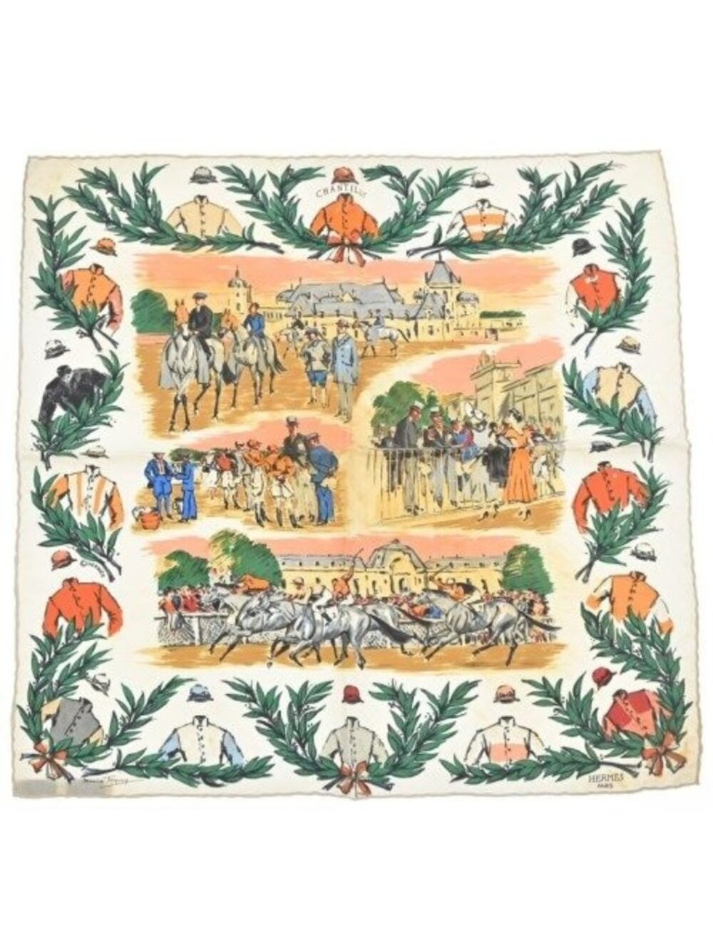 Hermes Bandana Scarf Beige